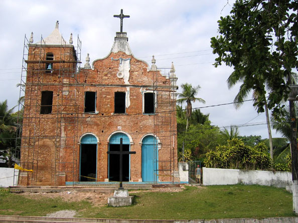 Igreja em reforma de Morro de São Paulo Bahia